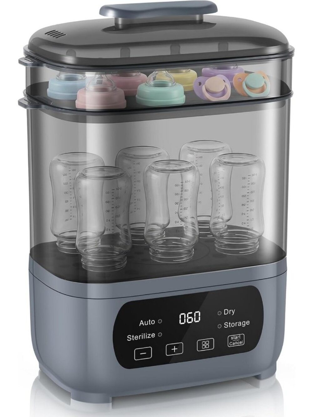4-in-1 Baby Bottle Steamer & Dryer, Fast Drying, Universal Fit, LED Touch Screen
